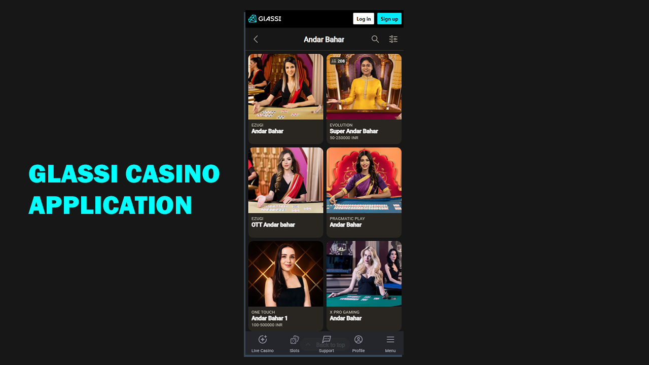 Glassi Casino Apk File for Android and iPhone